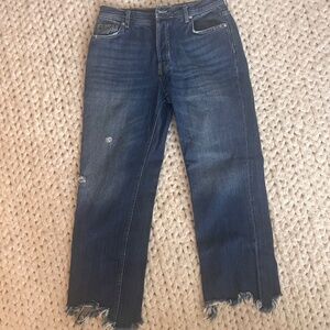 Free People Cut off Capri Jeans